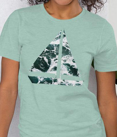Yacht Waves Pattern | Women's Premium T-Shirt